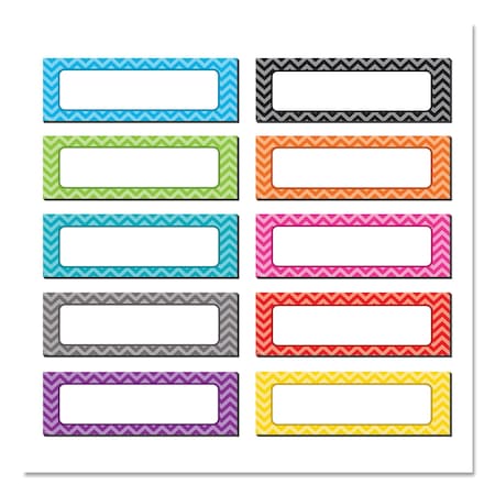Chevron Labels Magnetic Accents, 10 Assorted Colors, 4.75in. X 1.5in., 20PK